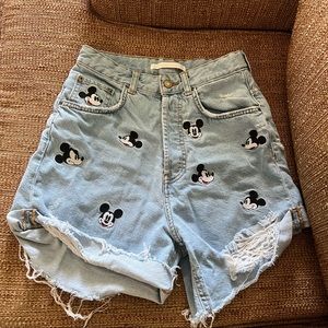 Zara Disney Mickey Mouse Shorts